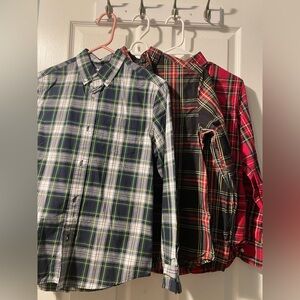 Crewcuts Plaid Shirts - Blue and Red
